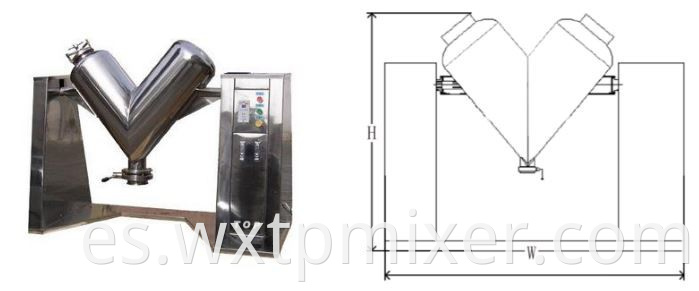 V Type Powder Mixer2